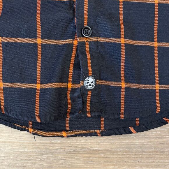 Demons Behind Me Black Orange Upcycle Vest Killer Clown Back Size Large Custom - Picture 5 of 8